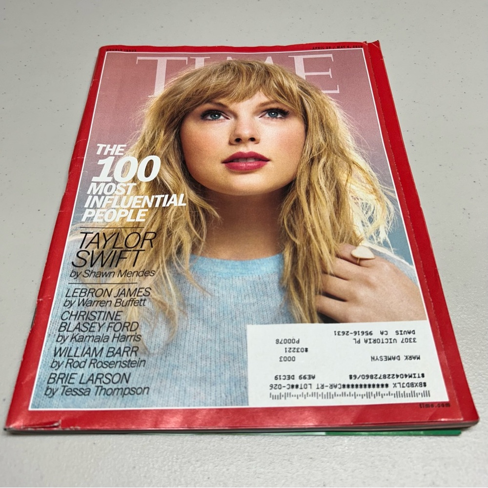 Time Magazine Taylor Swift The 100 Most Influential People April 29 May 6, 2019